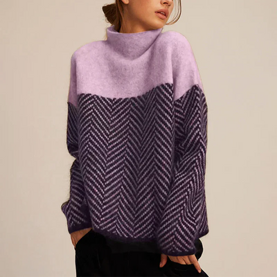 Luxusní rolák se vzorem rybí kosti pro nadčasový styl