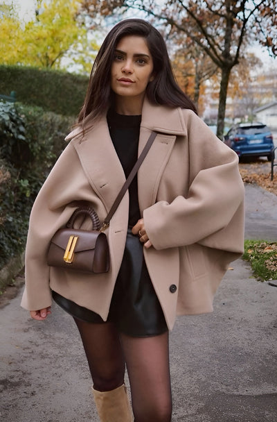 LIZZY – MODNÍ OVERSIZE VLNĚNÝ KABÁT