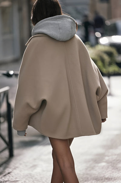 LIZZY – MODNÍ OVERSIZE VLNĚNÝ KABÁT
