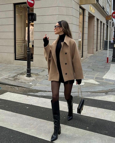 LIZZY – MODNÍ OVERSIZE VLNĚNÝ KABÁT