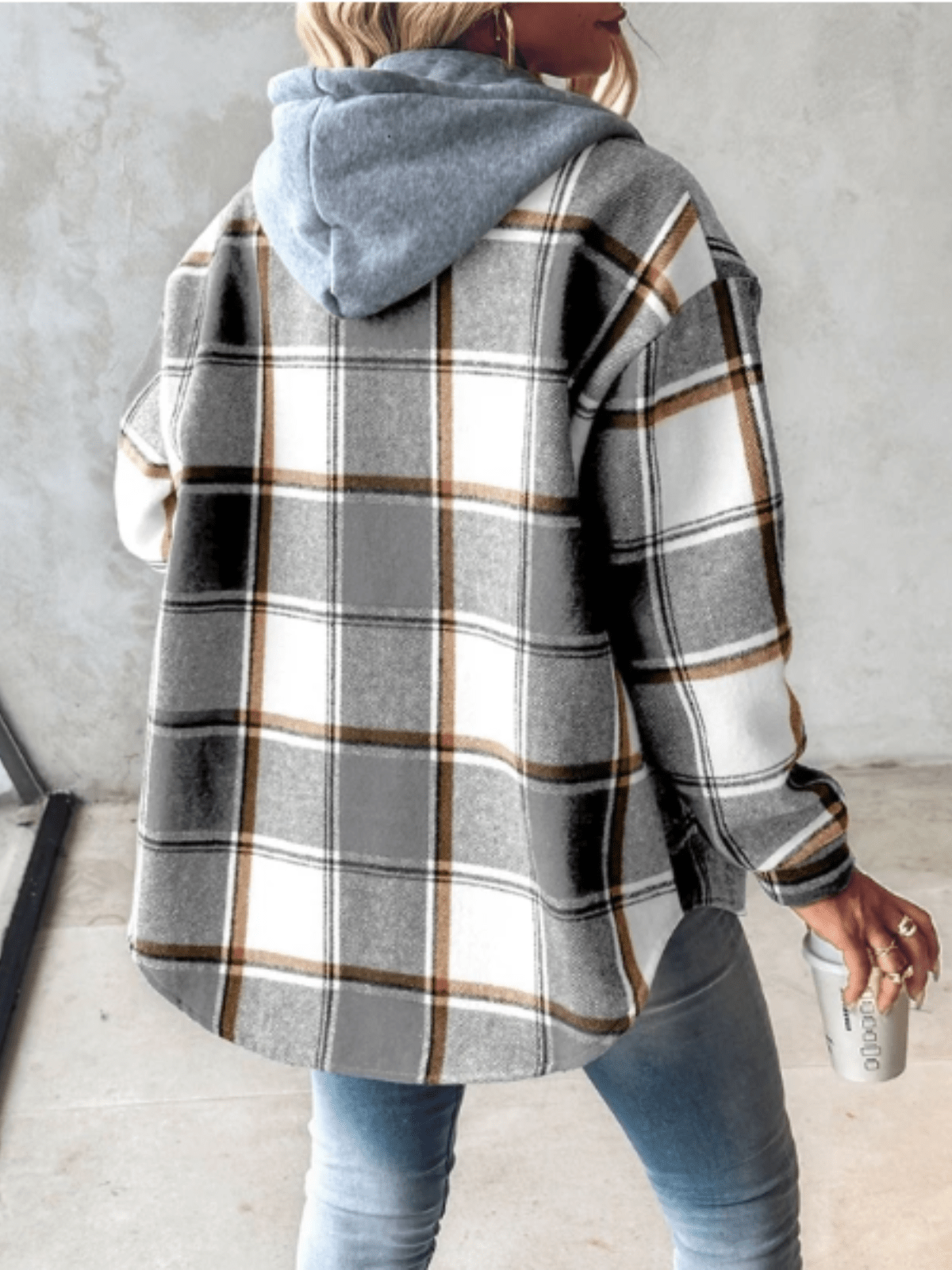 ELISA - FLANELLOVÁ KOŠILE S KAPUCÍ